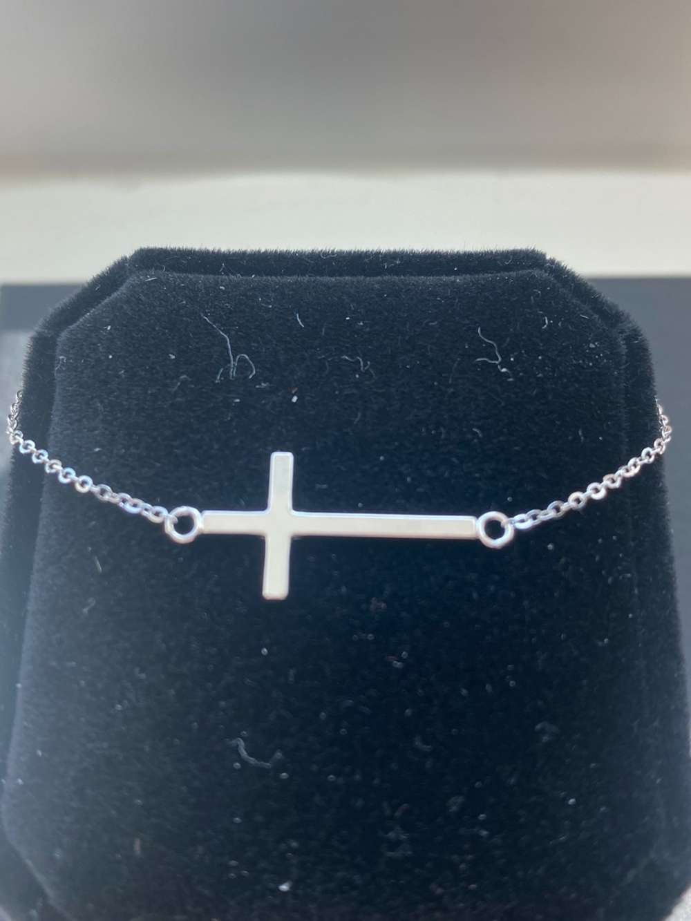Sterling Silver Cross Bracelet